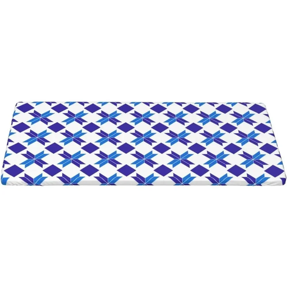 Tablecloth with Elastic Edge Geometric Pattern Rectangle Waterproof, Cover, 5 FT